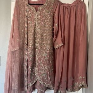 Pakistani or Indian 3 piece suit set outfit party wear outfit